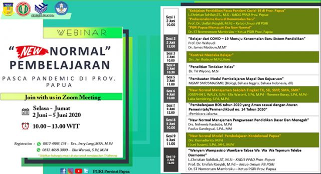 Webinar Normalisasi Pendidikan di Provins Papua
