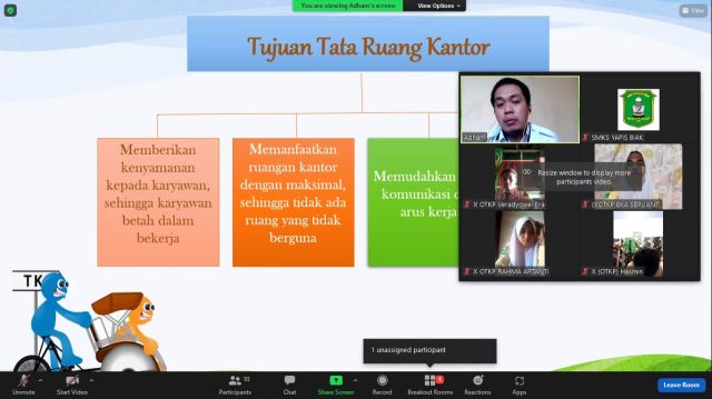 Pembelajaran On Line via Aplikasi Zoom